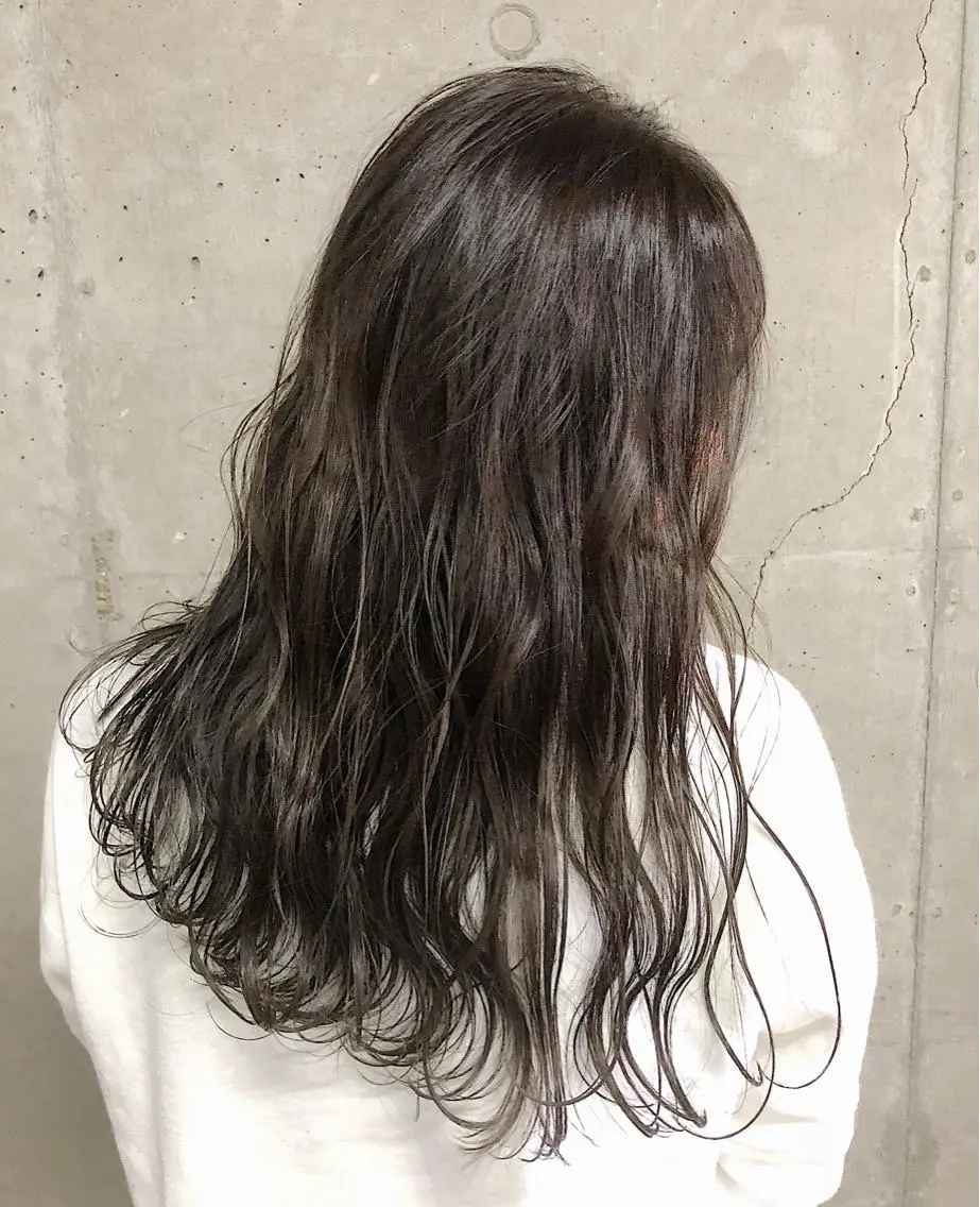 セミロング カラー アディクシーカラー ダークグレー ダークグレージュ グレージュ ノンダメージ髪質改善 カラー💎/KURAのヘアスタイル