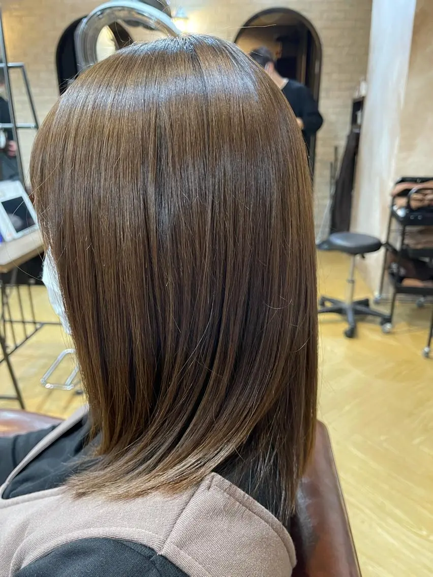 ミディアム 縮毛矯正 antica YOSHIのヘアスタイル