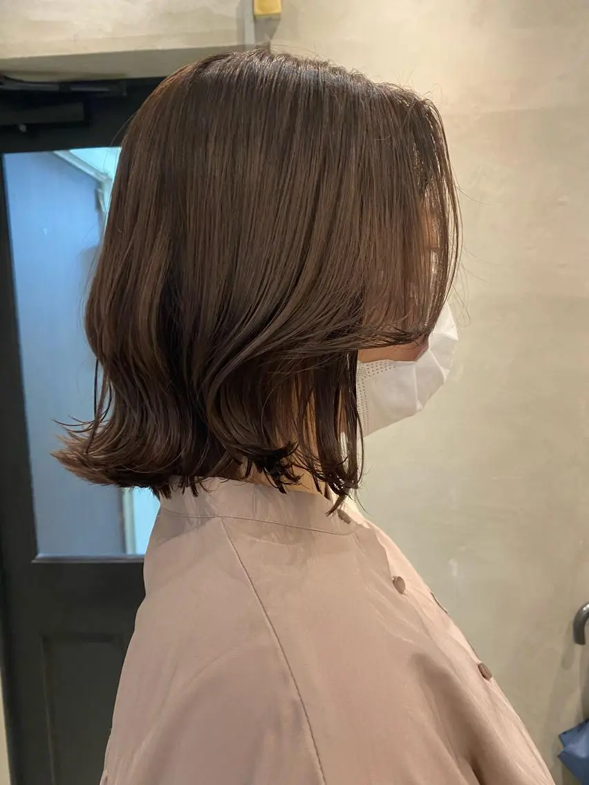 セミロング パープルカラー ヘアカラー トリートメント 新宿/顔周りカット +レイヤー＝しずく♩のヘアスタイル