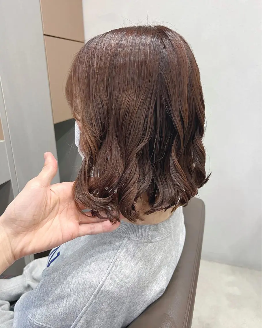 パーマ カット パーマ トリートメント ボブパーマコテ巻き風 パーマNo1深江秀平のヘアスタイル