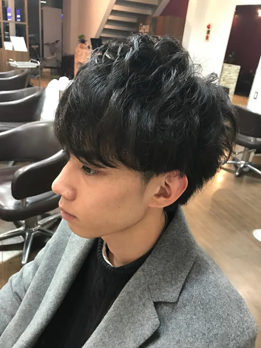 ショート パーマ メンズ メンズパーマ ユウ イチのヘアスタイル