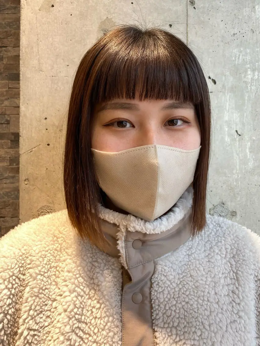 ミディアム オン眉 カット & Graph. 立川🥣🌿のヘアスタイル