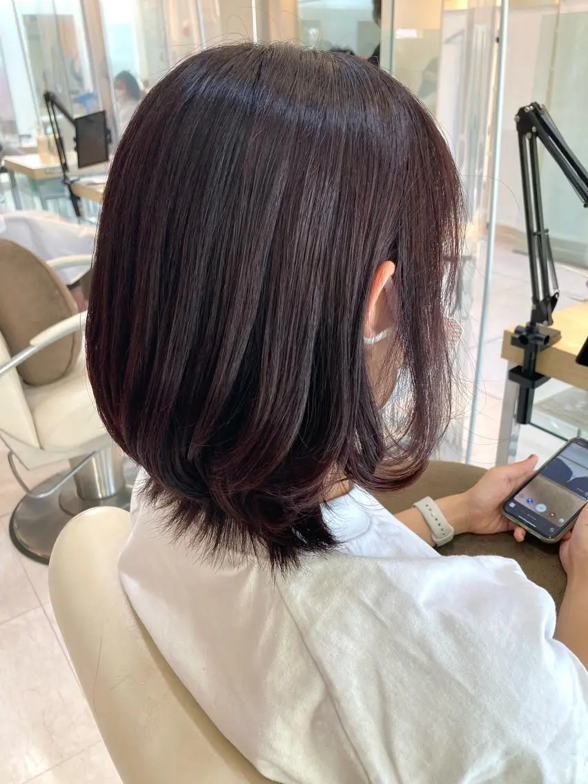 ミディアム カラー ブラウンカラー イルミナカラー 後藤 瑞季のヘアスタイル
