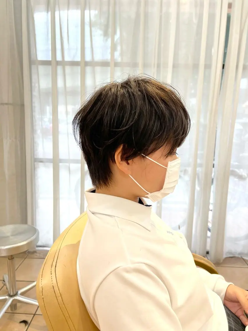 ショート パーマ ショートヘア 髪質改善ストレート ⚡️下ノ村柊斗⚡️のヘアスタイル