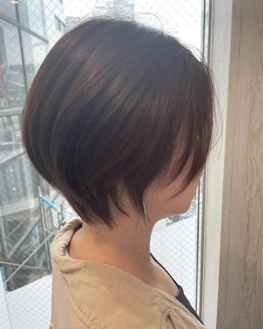 ショート カラー アッシュ 透明感カラー 外国人風カラー 髪質改善 レイヤーカット カット ヘアカラー トリートメント 河合秀明/ショート /ボブ/レイヤーのヘアスタイル