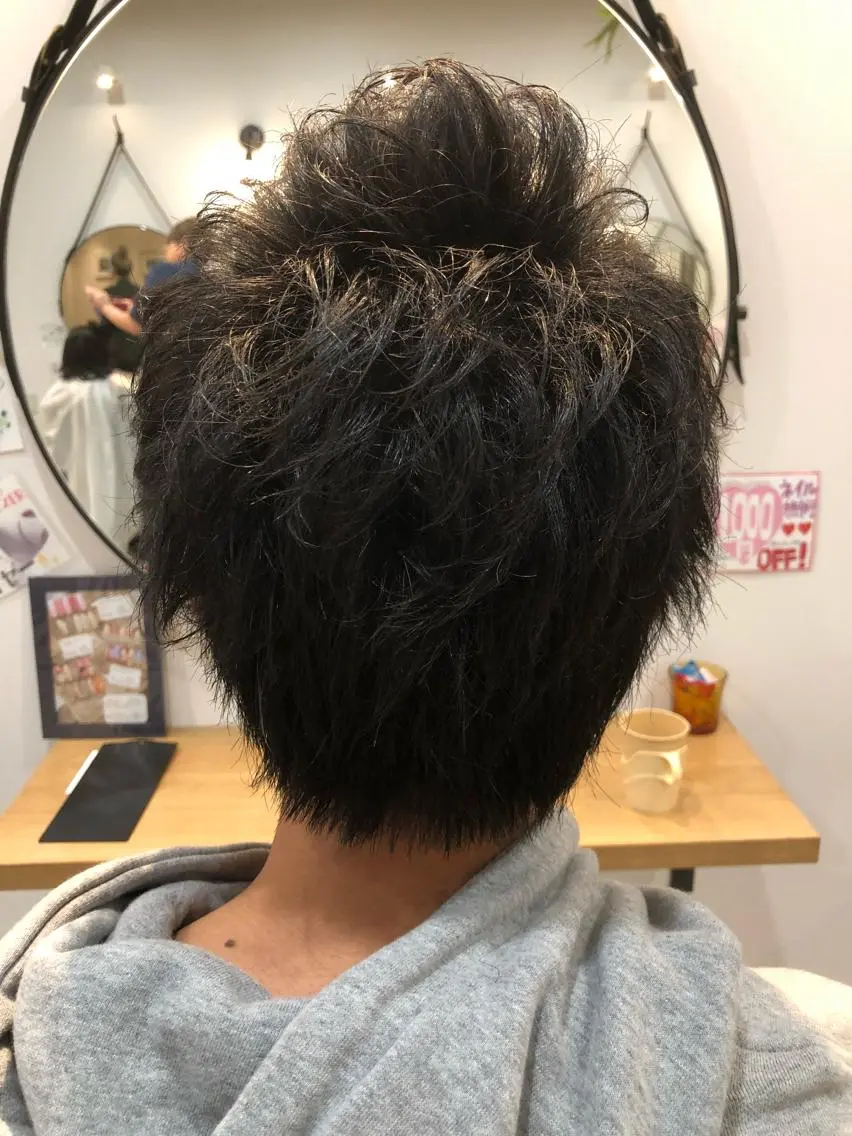 ショート パーマ メンズ メンズパーマ Lolonois池田 代表 鍜治本颯太のヘアスタイル