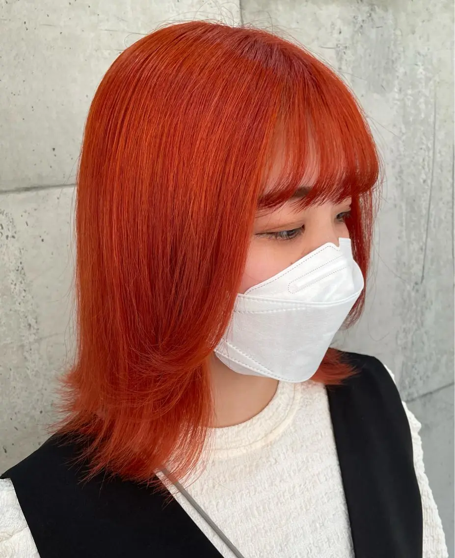 ミディアム ヘアカラー トリートメント 大内 志穂のヘアスタイル