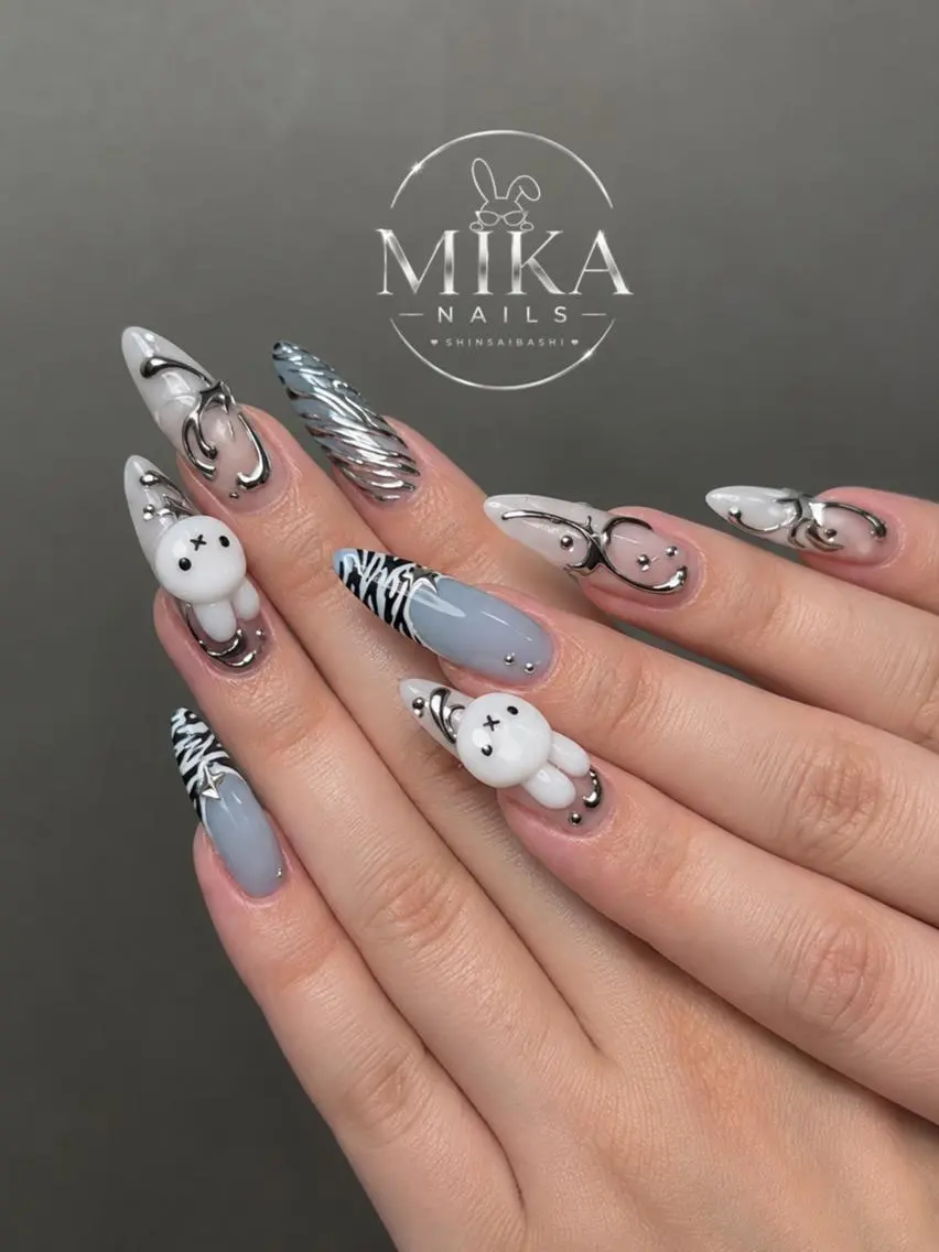 ネイル アートネイル チークネイル ドット フットネイル フレンチネイル ハンドネイル ちみ ちゃん mikaのネイルデザイン