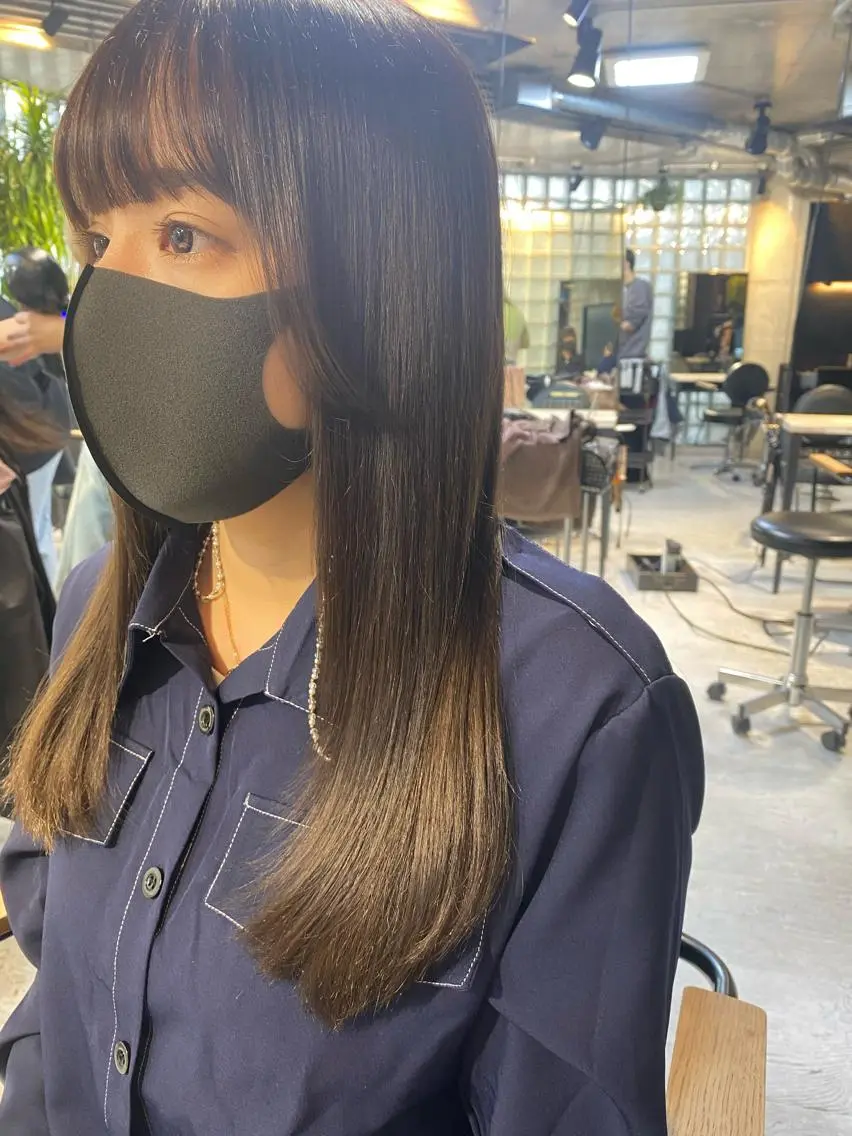 ロング 縮毛矯正 大橋 美咲のヘアスタイル