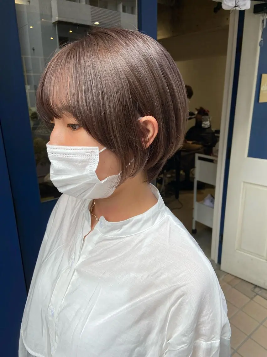 ショート カラー ブラウンカラー レイヤー💧艶髪 💧Syotaのヘアスタイル