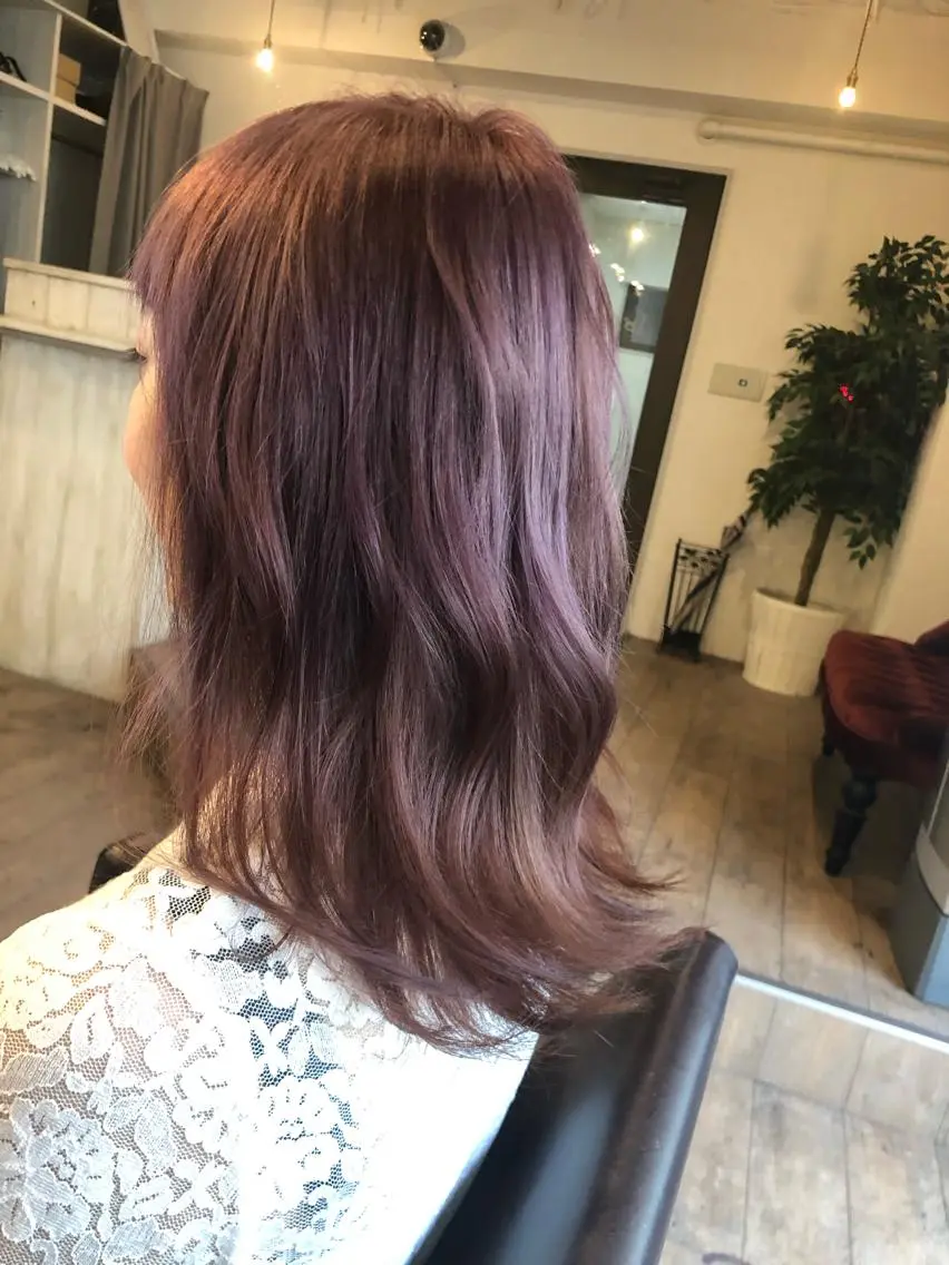 ミディアム カラー ラベンダーカラー ラベンダーピンク ピンクカラー 美髪・艶髪特化美容師 RYOJIのヘアスタイル