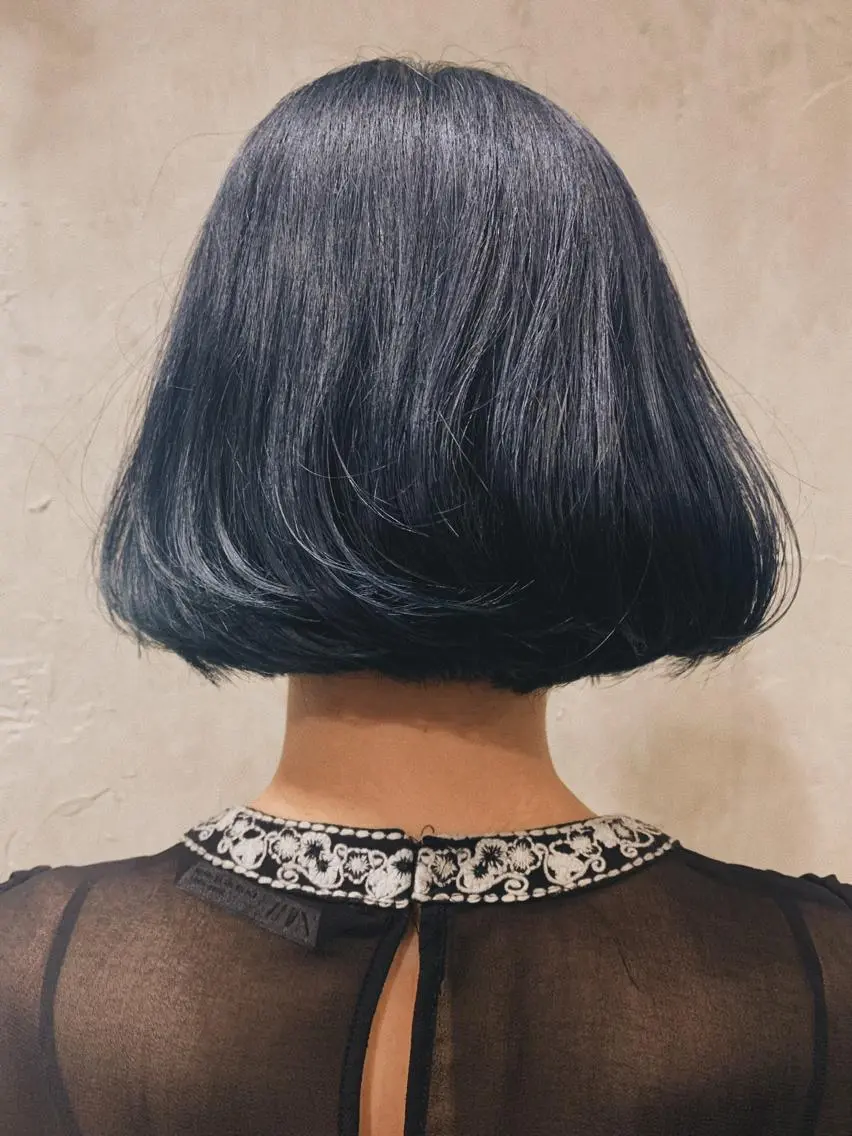 ミディアム カラー ボブパーマコテ巻き風 パーマNo1深江秀平のヘアスタイル