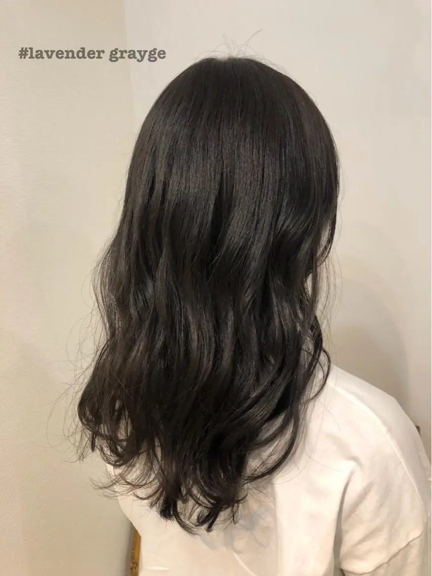 ロング カラー ベージュカラー ブリーチ グレージュ ラベンダーカラー ラベンダーグレージュ 🤍中野 レオ🤍のヘアスタイル
