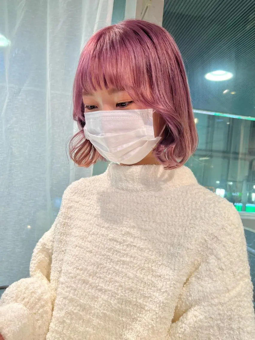 ミディアム カラー 💖デザインカラー/ タダ ハナカ💖のヘアスタイル