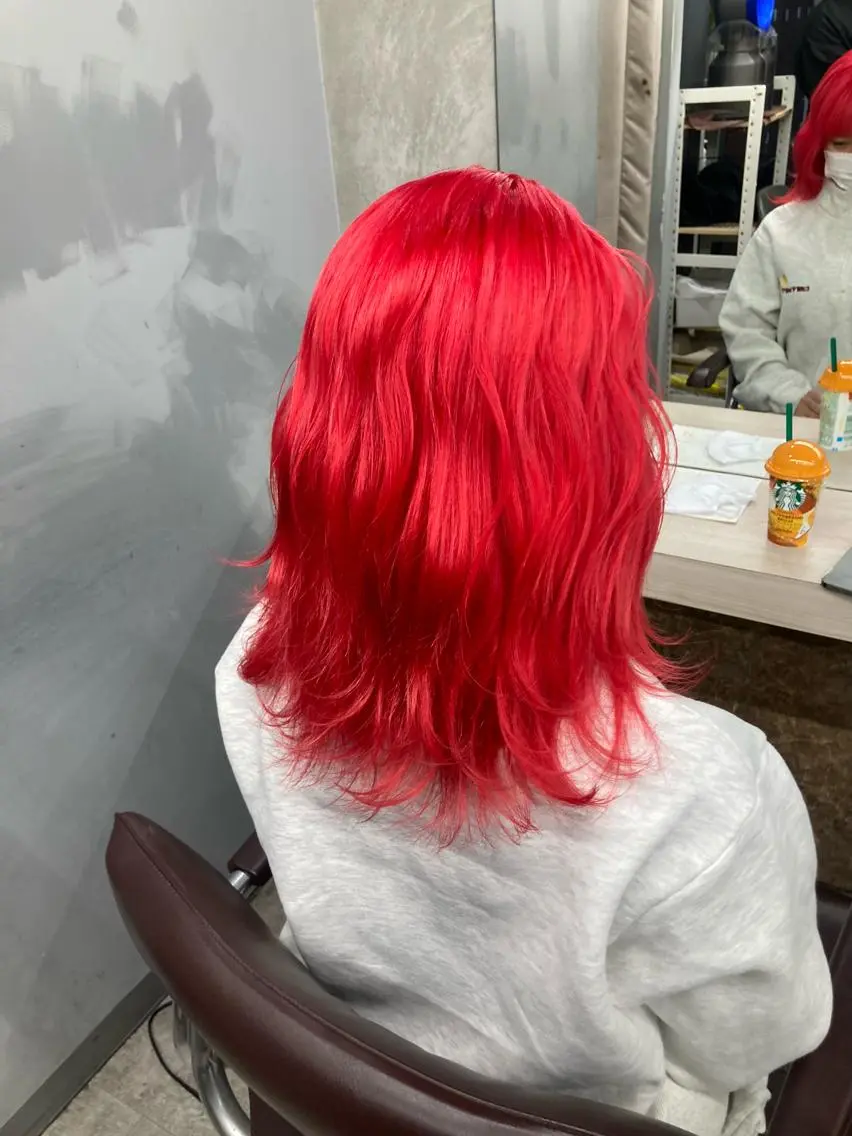 セミロング カラー ヘアカラー トリートメント ブリーチ&似合せボブ 田中寛十のヘアスタイル