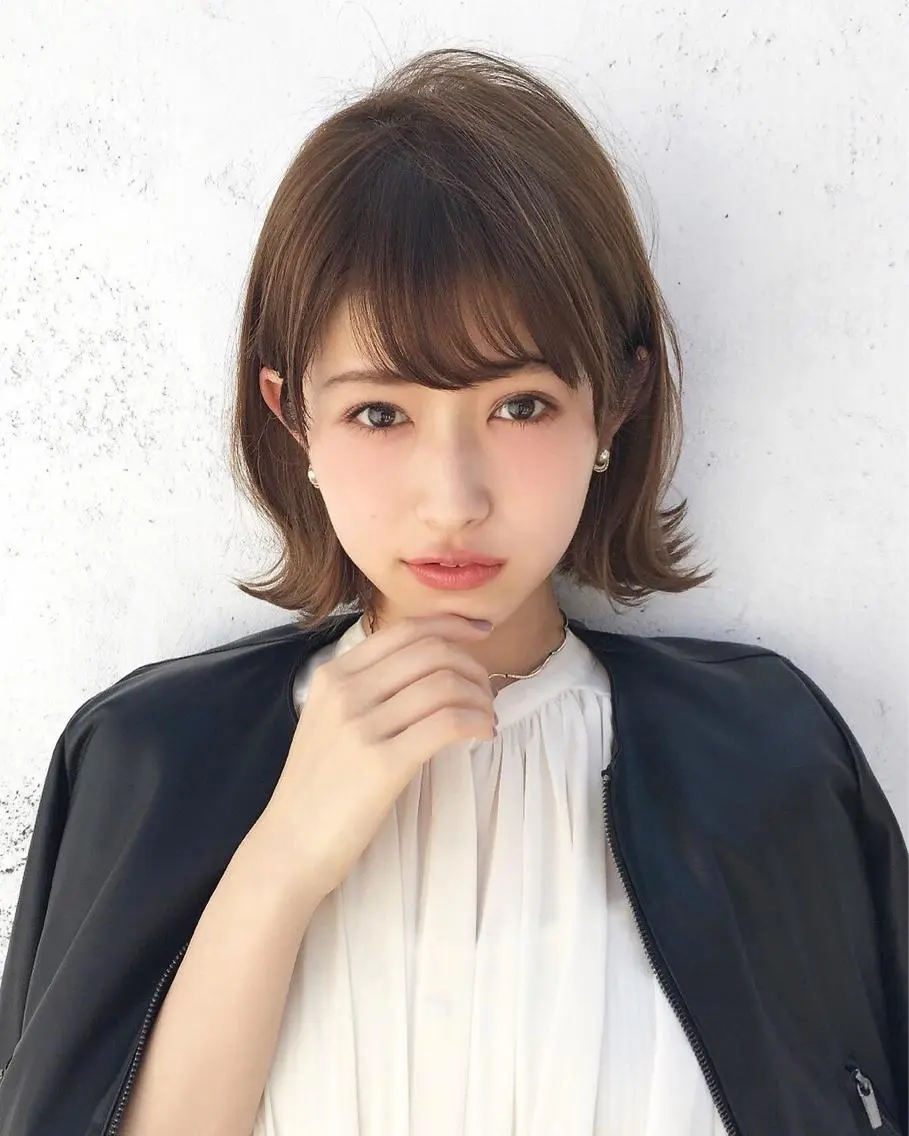 ショート カラー ヘアアレンジ ボブ 外ハネヘア レイヤー/髪質改善 渡部晃輝のヘアスタイル