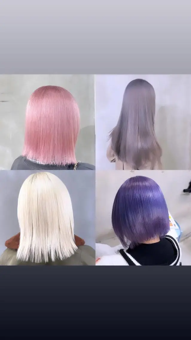 ミディアム カラー ヘアカラー トリートメント ヘアセット レン🎨ハイトーン/ エクステ🎨渋谷のヘアスタイル