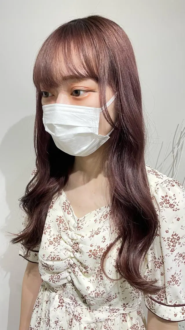 ロング カラー ヘアアレンジ ブリーチ ラベンダーカラー ヘアカラー トリートメント 酸性縮毛矯正 梅田茶屋町 Juriのヘアスタイル