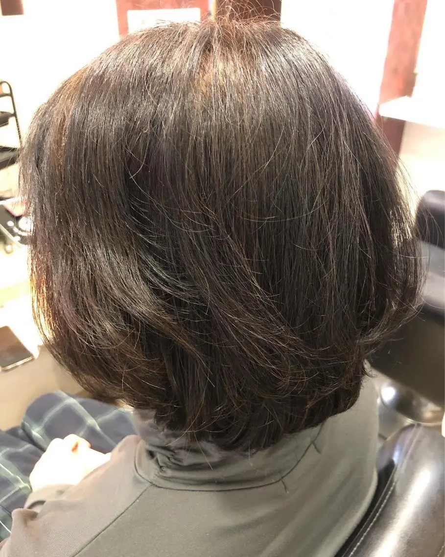 ミディアム パーマ 織田 英之のヘアスタイル