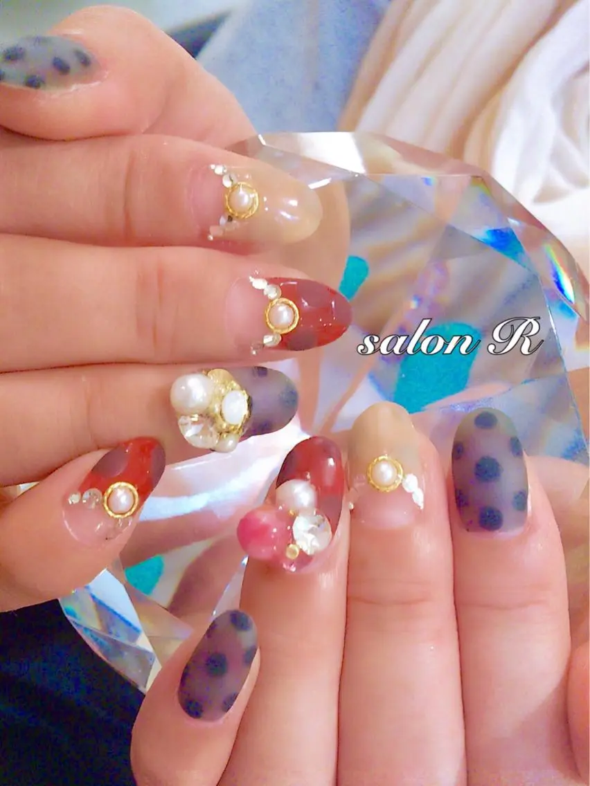 ネイル ドット マットネイル NARUMI HYODOのネイルデザイン
