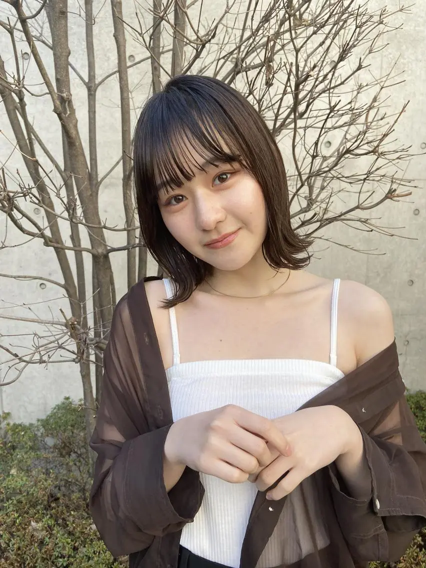 ミディアム 透明感×ダブルカラ ーHarusa🎀のヘアスタイル