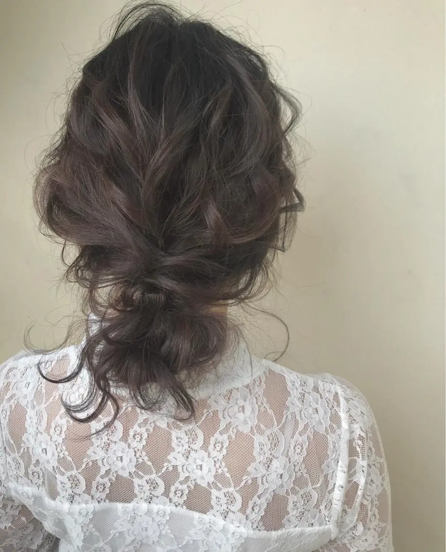 セミロング カラー ヘアアレンジ ヘアセット ハイライト、レイヤー カット/西梅田/中西のヘアスタイル