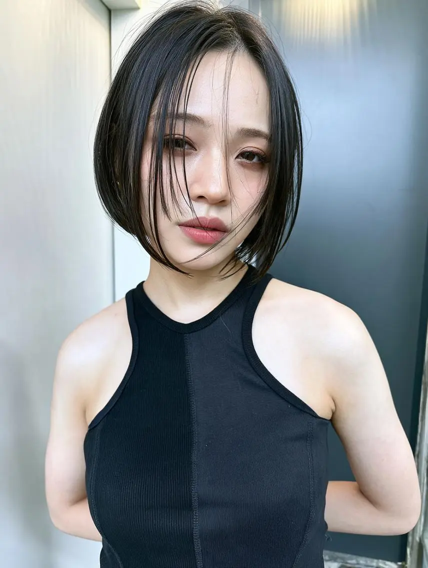 ショート ヘアカラー デジタルパーマ/ボブ 表参道/さえのヘアスタイル