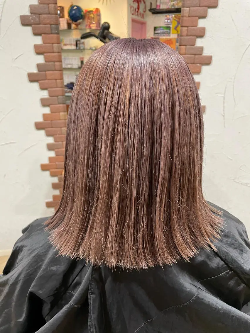 ミディアム カット ヘアカラー 國次 夕貴のヘアスタイル