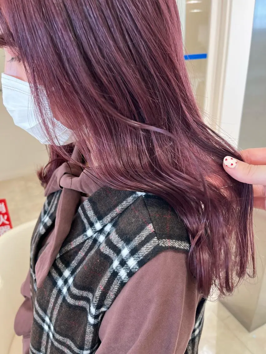 セミロング カラー 暖色/ブリーチカラー 🎀 M i k uのヘアスタイル