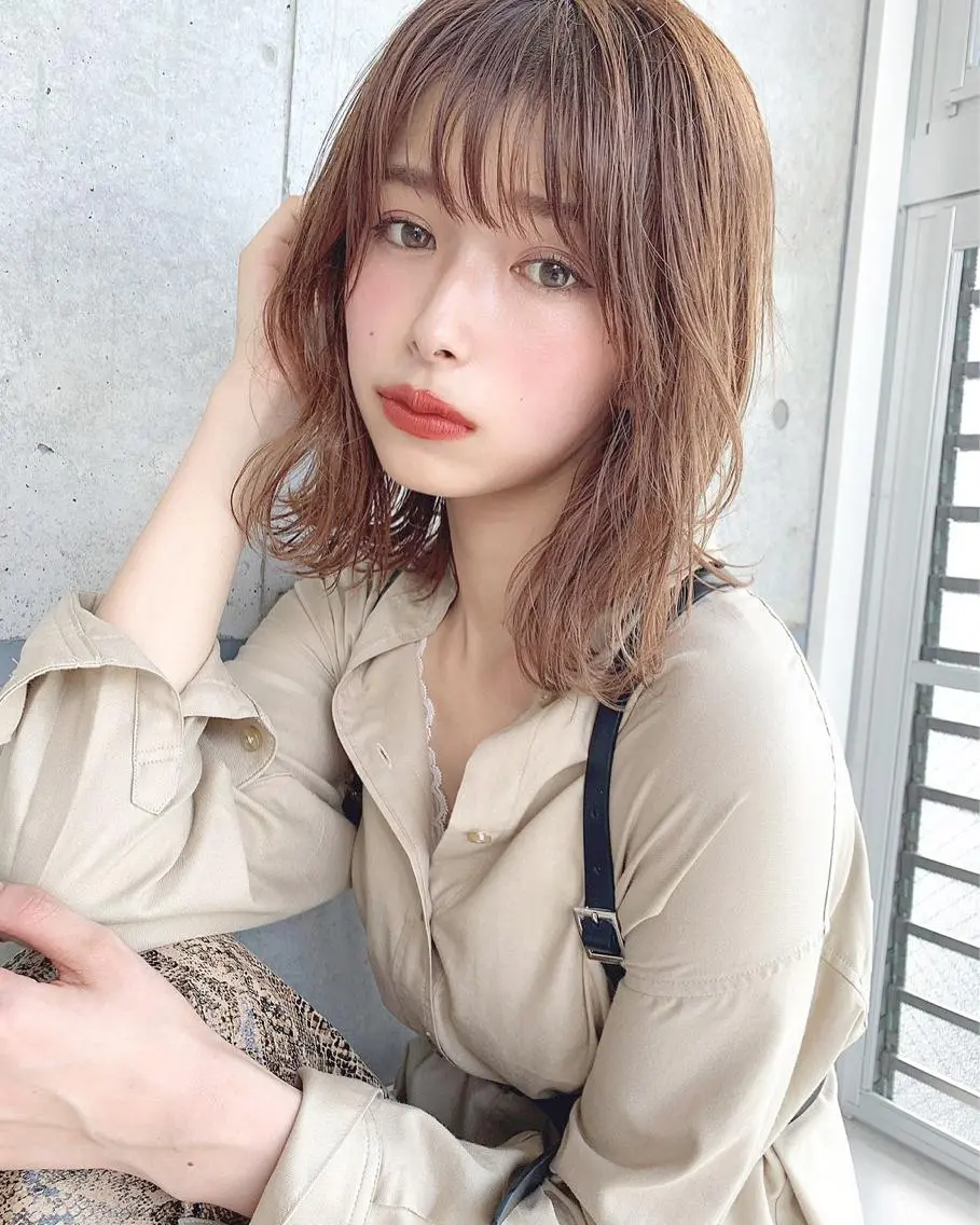 ミディアム カラー ヘアアレンジ 💞あざと可愛い💞 児玉大地のヘアスタイル