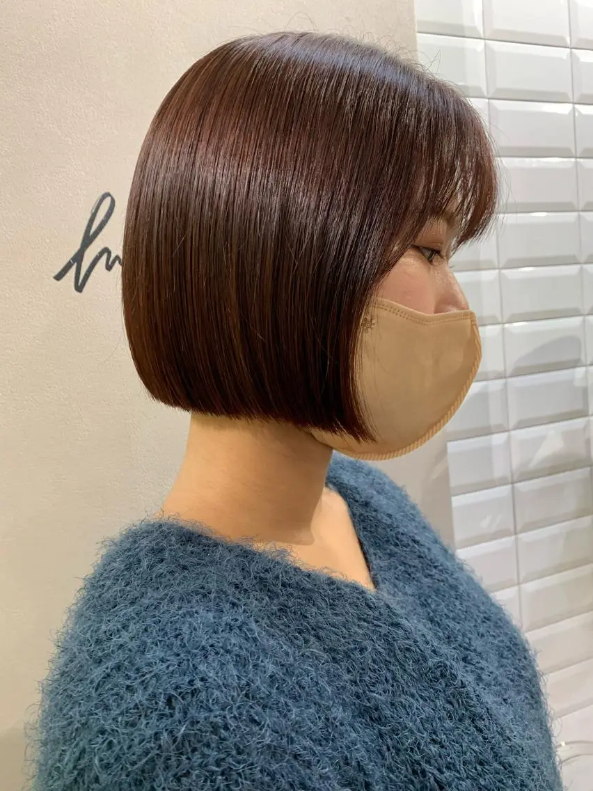 ショート カラー ボブ hubhair レイヤー/透明感のヘアスタイル