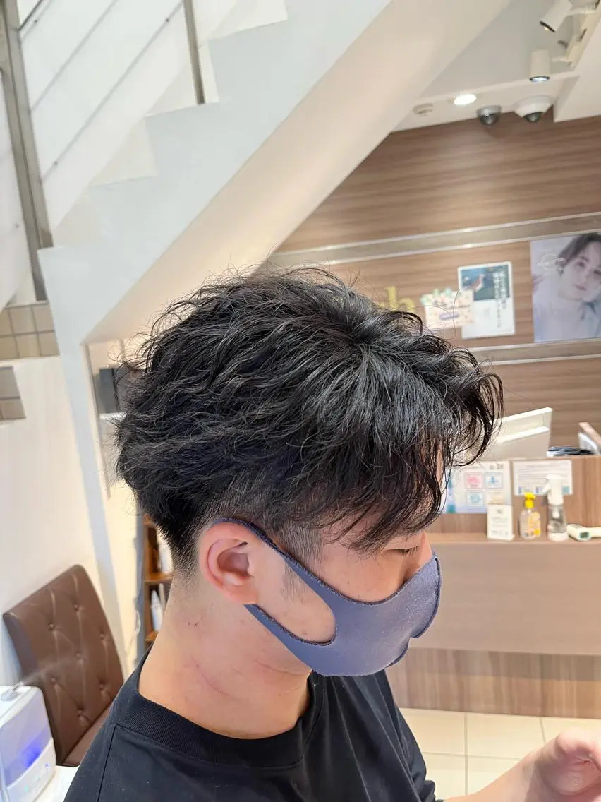 パーマ メンズ カット パーマ 佐々木 拓海のヘアスタイル