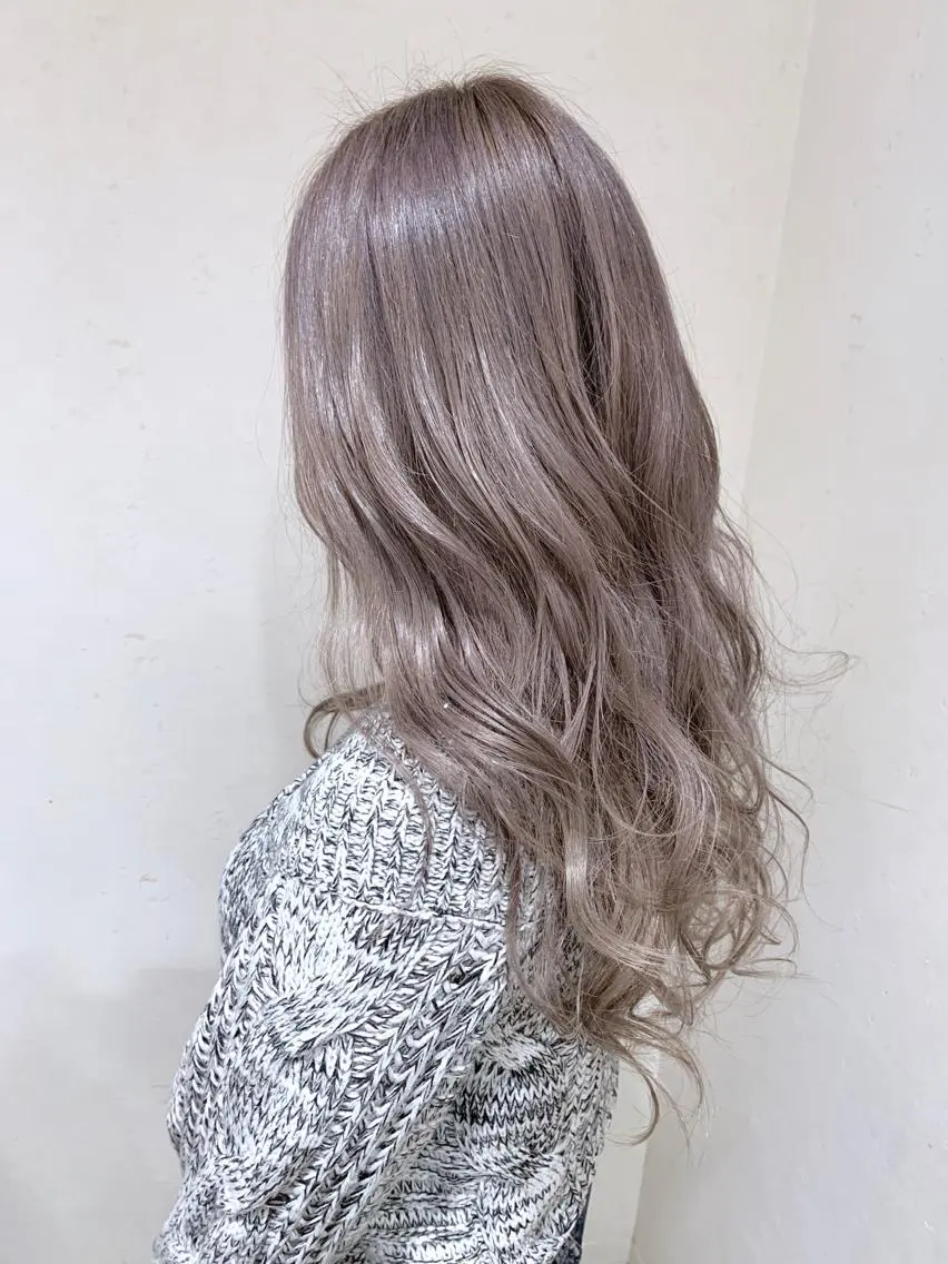 ロング カラー パーマ ヘアアレンジ グレージュ ミルクティーグレージュ ヘアカラー トリートメント 縮毛矯正/美髪 髪質改善/石田幸輔のヘアスタイル