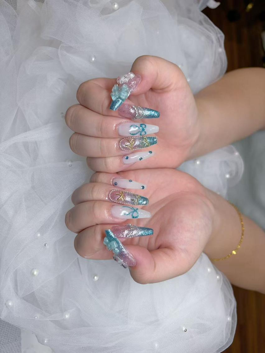 ネイル チークネイル 長さ出し フラッシュネイル フレンチネイル ガラスフレンチ ハンドネイル ハンドケア The Nail 大久保店のネイルデザイン