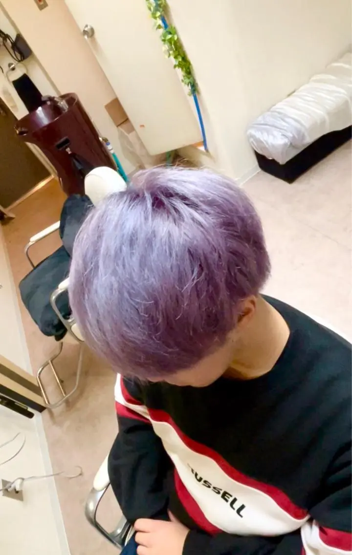 ショート カラー メンズ メンズブリーチ アッシュ ブリーチ ピンクカラー ピンクアッシュ カット ヘアカラー トリートメント メンズ大歓迎‼︎ ✨seigo✨のヘアスタイル