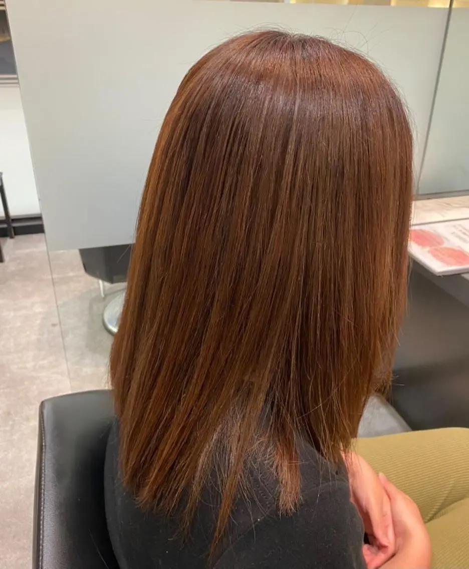 ミディアム カラー アクアカラー 髪質改善 トリートメント 玉城 和磨のヘアスタイル