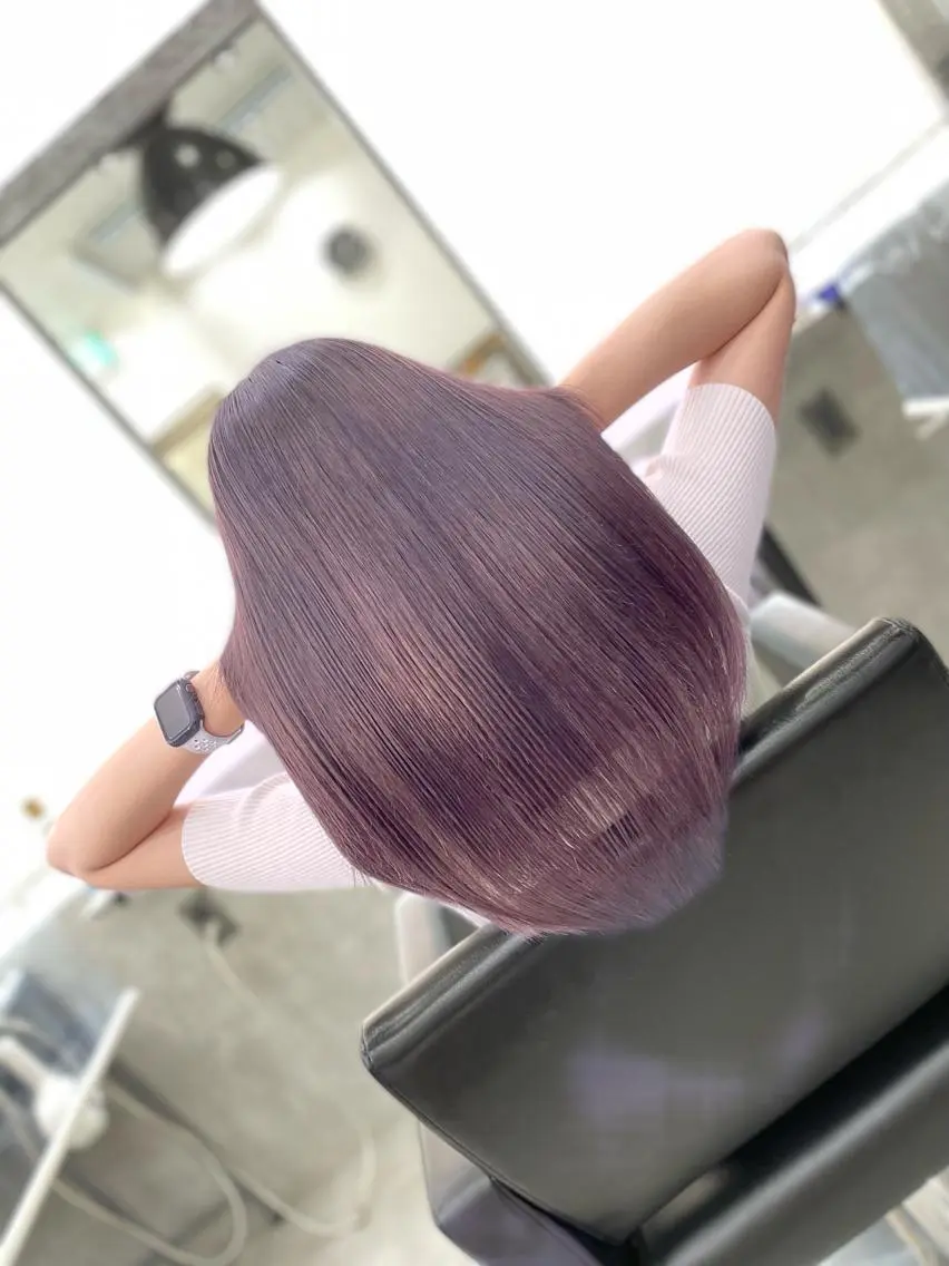 ロング カラー ヘアアレンジ アッシュ ラベンダーカラー ラベンダーアッシュ VIM hairおもろまち店のヘアスタイル