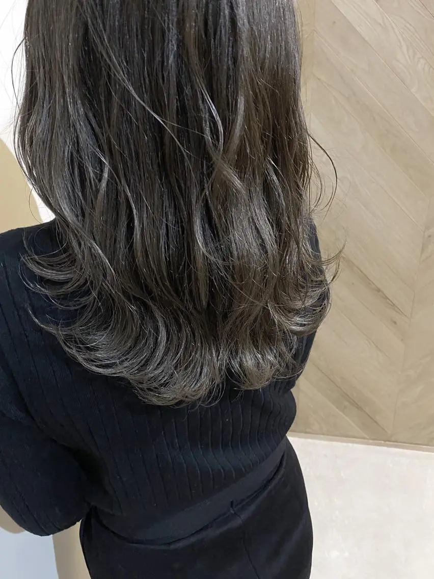 セミロング セミロングパーマ アッシュ ボブ エクステ 外国人風カラー カット ヘアカラー 夜23時まで予約🉑 reverieあきらのヘアスタイル