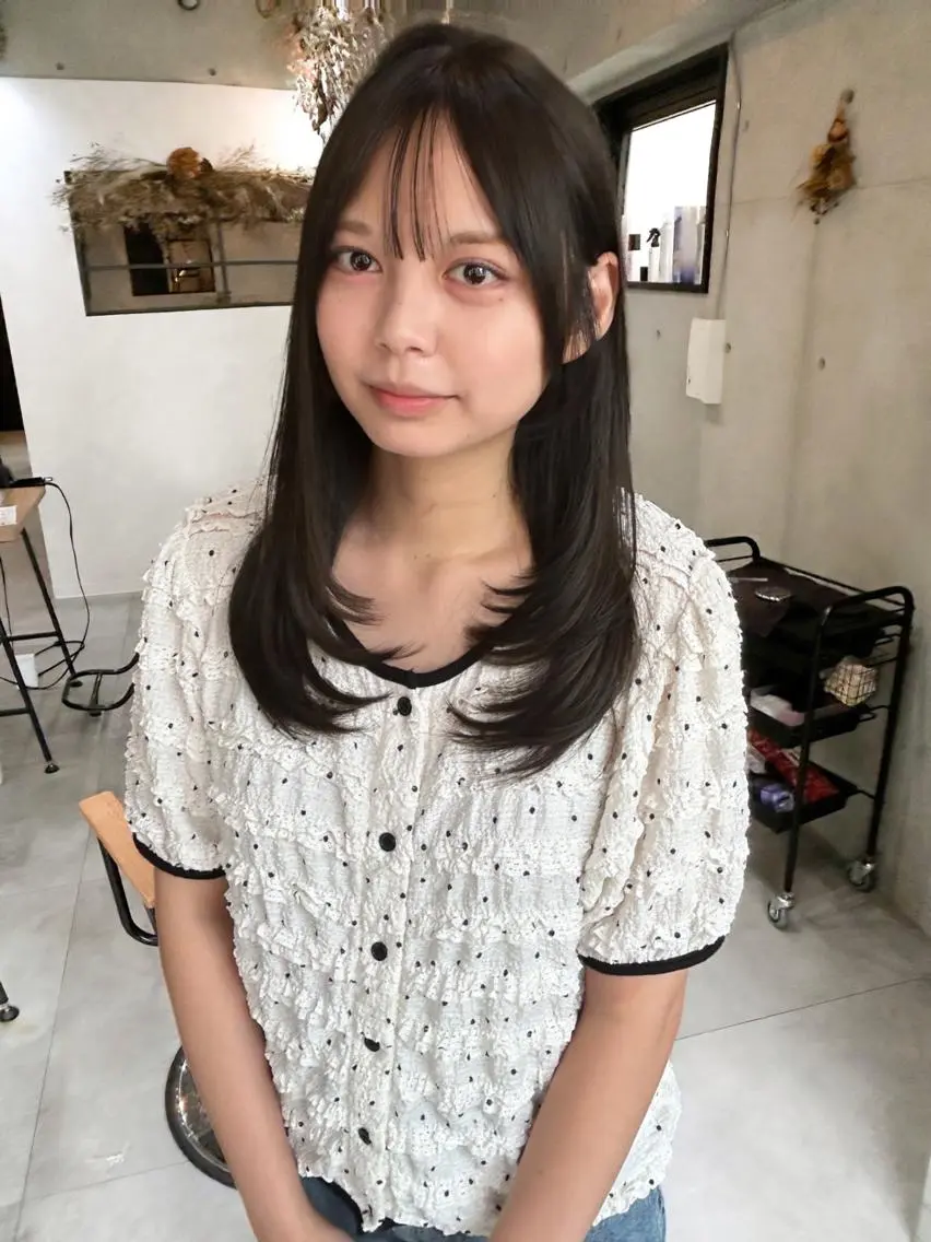 ロング 韓国風ヘア レイヤーカット Blume…Kent 天文館レイヤーカットのヘアスタイル