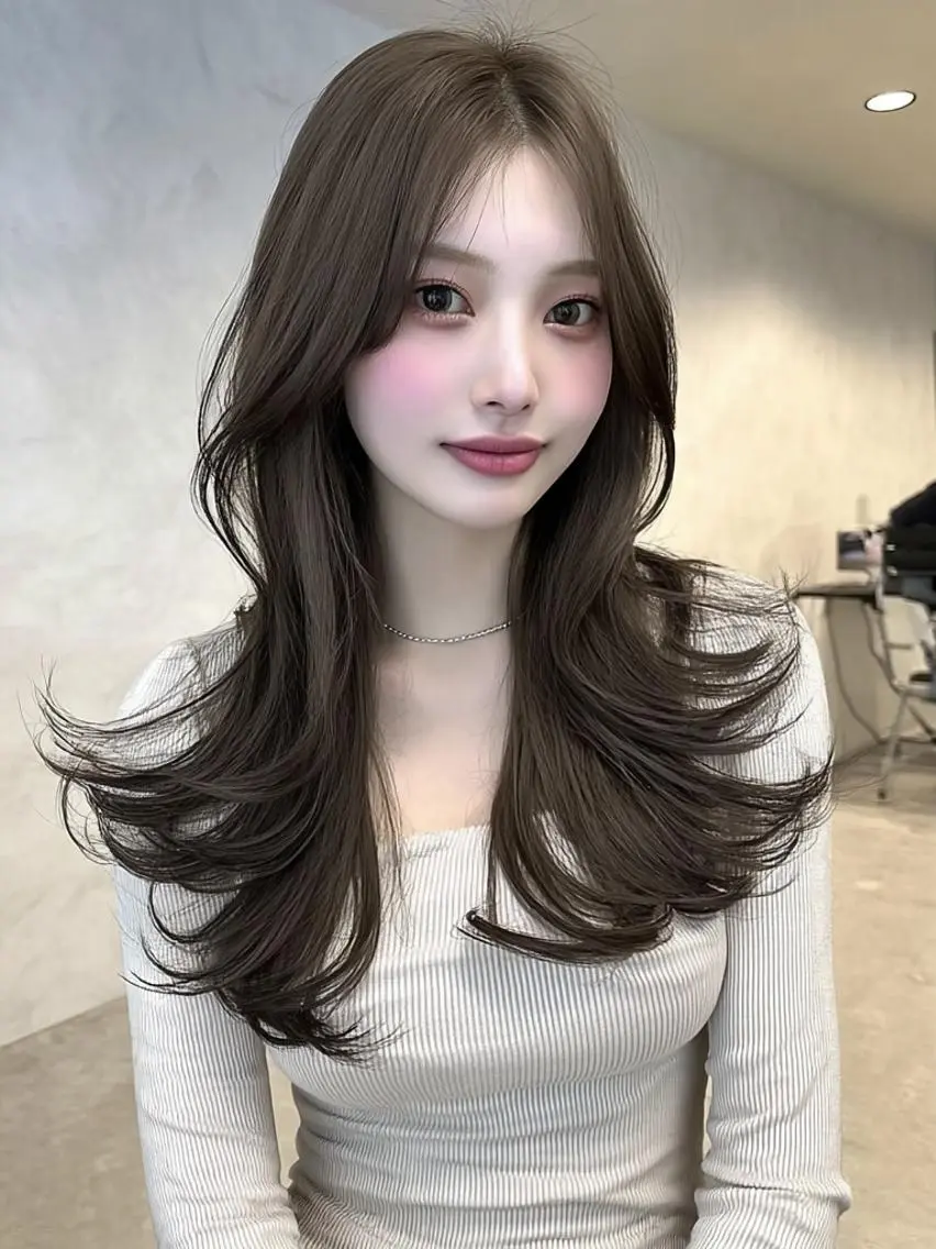 セミロング 髪質改善 縮毛矯正 ヘアカラー トリートメント 美髪メニュー特化✨️ ひなののヘアスタイル