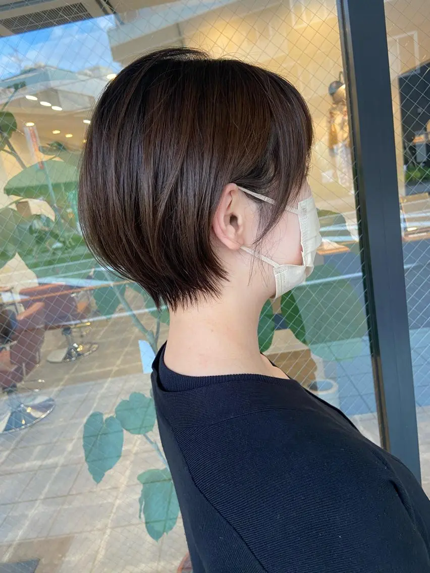 ショート ショートボブ ボブ ショートヘア 柏韓国ヘア 白石芽衣のヘアスタイル