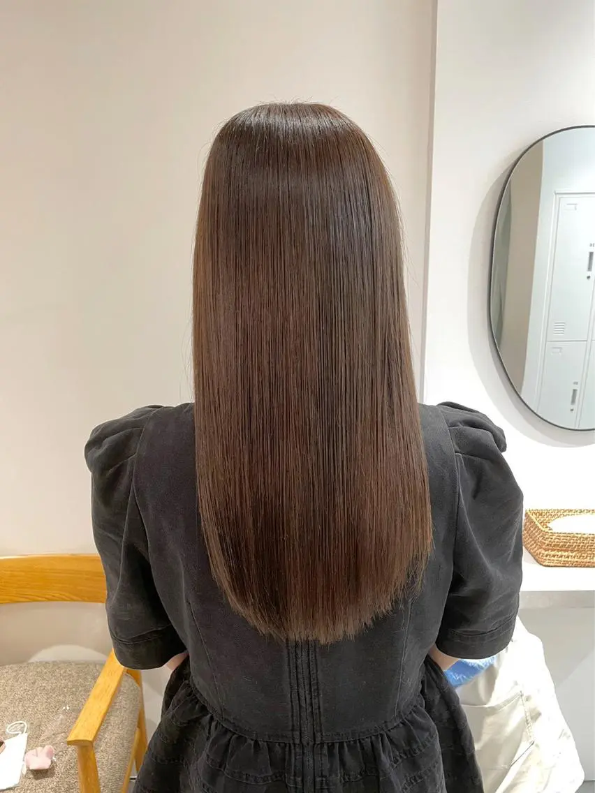 ロング カラー 縮毛矯正 トリートメント 似合わせ美髪ヘア✨ 天王寺．阿倍野🌈のヘアスタイル