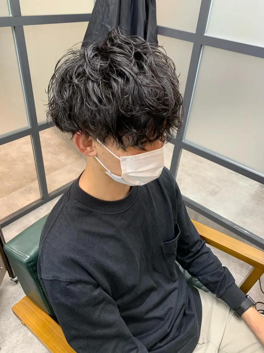 ショート パーマ メンズ カット パーマ 【S.BROOM】 店長　西川徹のヘアスタイル