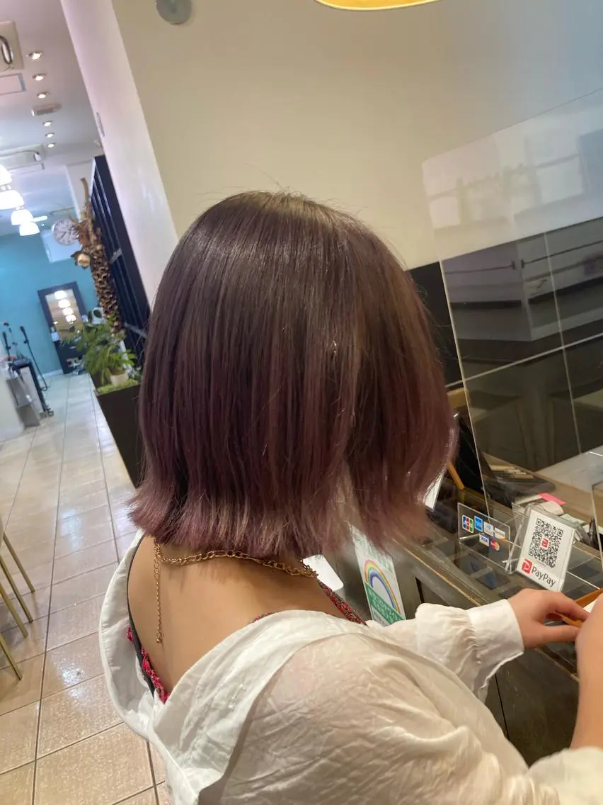 ミディアム カラー グラデーションカラー ボブ 外ハネヘア 🌟東銀座マンツーマ ン🌟タカナシのヘアスタイル