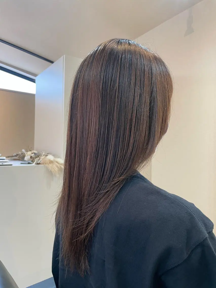 ロング カラー ブリーチ トリートメント 縮毛矯正 hair salon mokuri〜木音〜のヘアスタイル