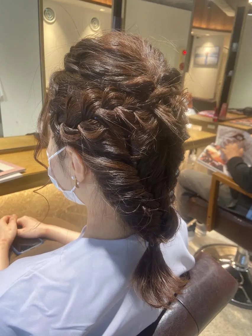 セミロング ヘアアレンジ レイヤー×ヘッドスパ *保田遥*のヘアスタイル