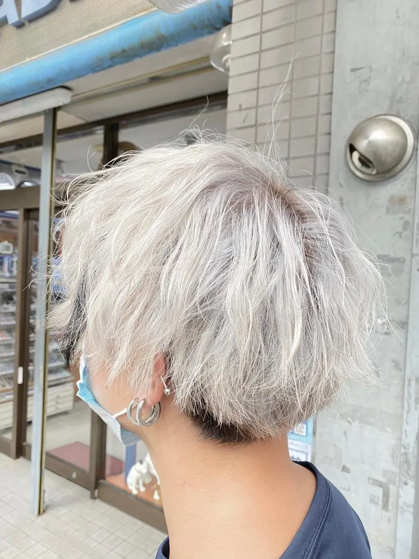 メンズ ヘアカラー ゆぴ☾‪/推しカラー /ハイトーンのヘアスタイル