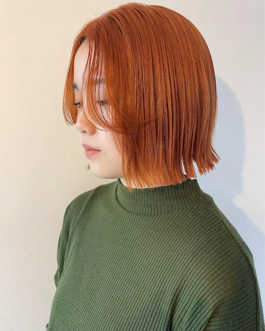 ミディアム カラー カット ヘアカラー トリートメント 佐伯 和佳のヘアスタイル