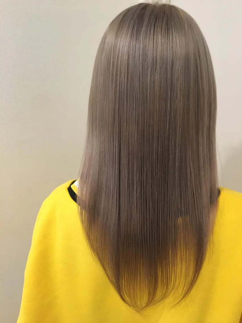 セミロング ヘアカラー トリートメント 🌈評価No.1🌈 艶髪カラー❌エクステのヘアスタイル