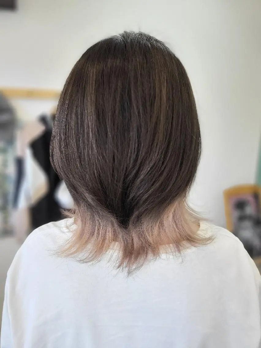 ミディアム カラー くびれヘア レイヤーカット カット ヘアカラー ハイライト/カラー ⭐中村真冬のヘアスタイル